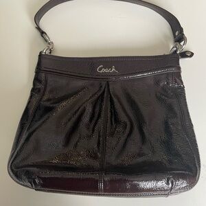 Coach Glossy Dark Brown Shoulder Bag